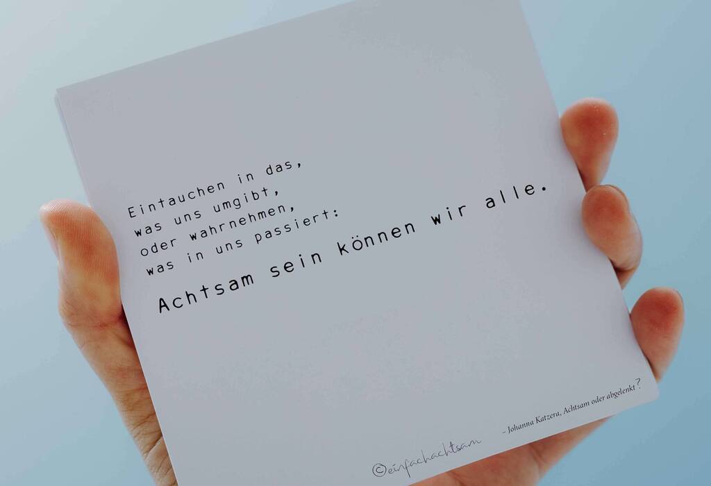Achtsamkeit lernen